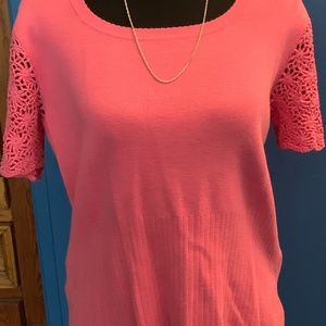 Designer original large light weight pink sweater